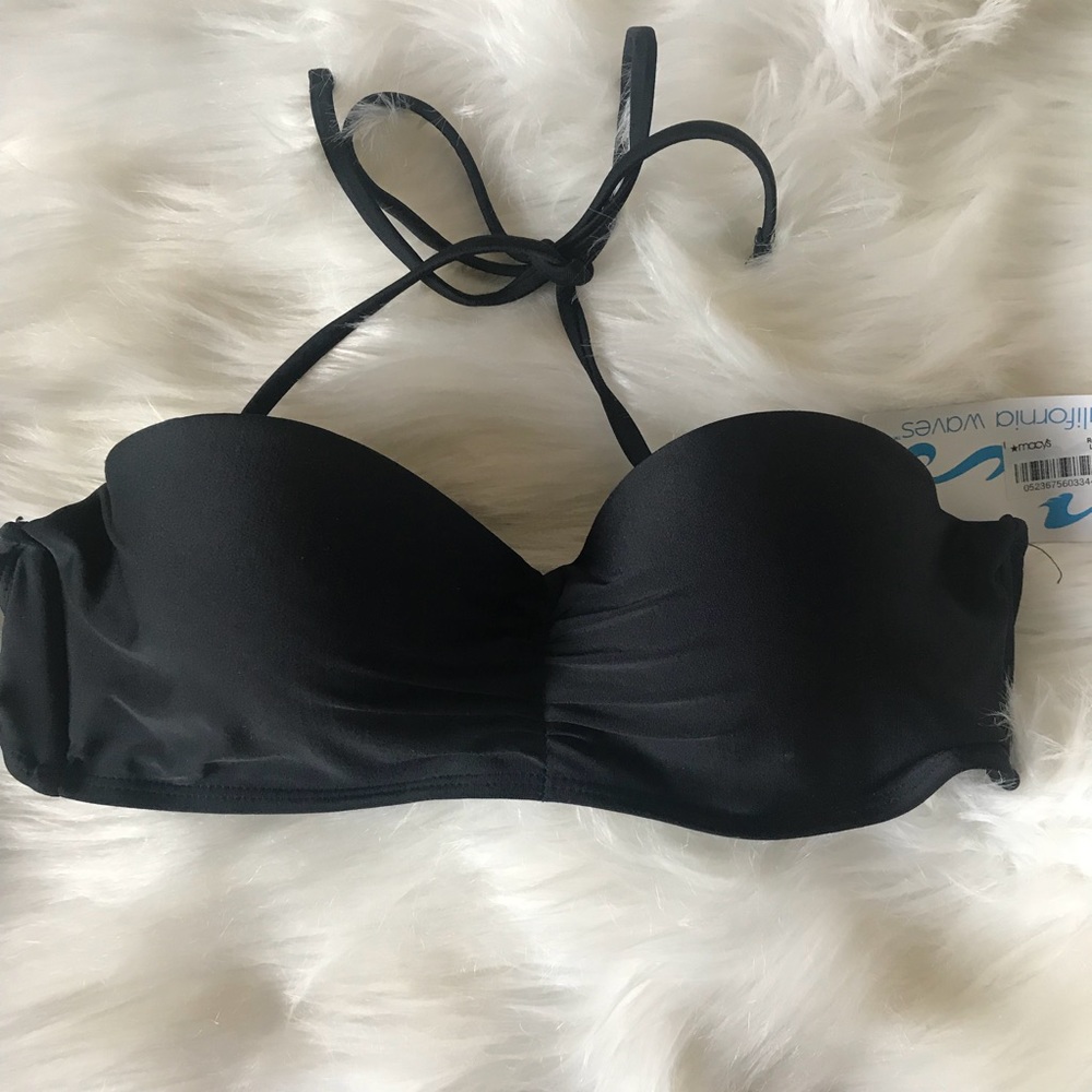 Push up Black Bikini Bra Top from Macy’s
